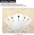 Mouse Pad, White & Gold Mandala Pattern Rectangular Non-Slip Rubber Mouse Mat for Office