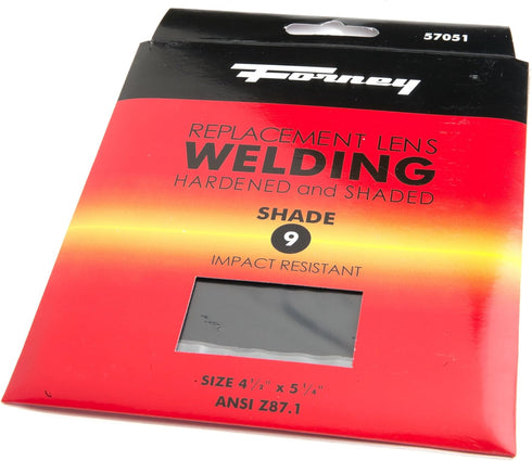 Forney 57051 Lens Replacement Hardened Glass, 4-1/2-Inch-by-5-1/4-Inch, Shade-9 , Green by Forney