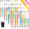 Crtiin 50 Pieces Beadable Pen Bulk, Black Ink Beaded Ballpoint Pens with 50 Refills for DIY Gift Kids Office Supplies