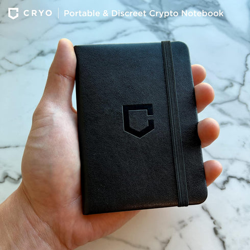 CRYO Crypto Seed Phrase Storage Notebook - Waterproof Stone Paper Book for Cryptocurrency Recovery Phrase Password