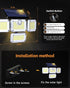 4-Head 333 Outdoor3000 6500K, IP65 270 2Pack Outdoor Motion Sensor Lamp, Solar Power Light, LED Solar Light, Wireless