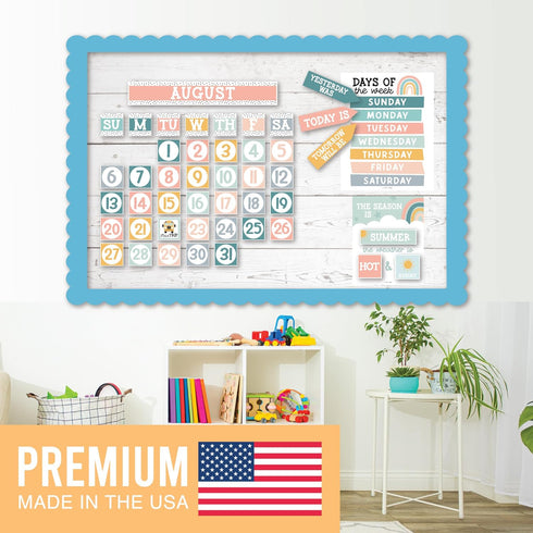 Boho Classroom Calendar Set Bulletin Board, Teacher Calendar for Elementary School Classroom Decor