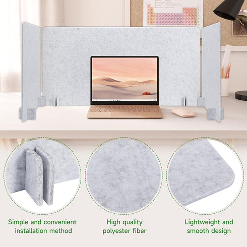 4 Pack 23.6" 23.6" Desk Privacy x Acoustic Divider Panel Portable Desk Partition Desk Divider Noise Visual Isolate