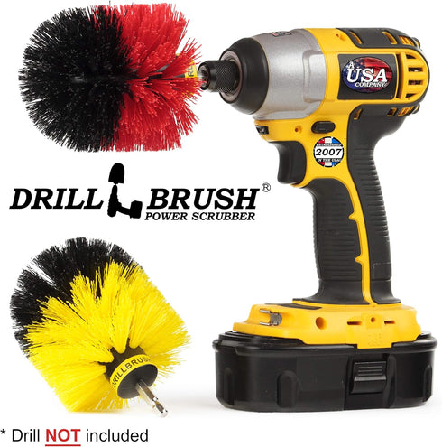 Spin Brush Cleaning Kit, Drill Brush for Concrete, Brick, Fireplace, Stone, Bird Bath, Bathroom Accessories, Soap Scum,