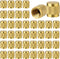2pcs 1/4 Flare Caps, Round Brass with Neoprene O Ring Seal for Air Conditioner Pipe Gas Line
