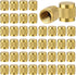 2pcs 1/4 Flare Caps, Round Brass with Neoprene O Ring Seal for Air Conditioner Pipe Gas Line