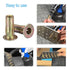 25pcs 5/16-18 Multi-Grip Rivet Nuts, Pre-Bulbed Shank Flat Head Threaded Insert Nut Gold Zinc Plated