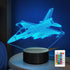 Anywin Warplane Night Lights,Kids Airplane 3D Night Light Bedside Lamp Fighter Toy