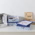Soul & Lane Blue Spots Decorative Storage Boxes with Lids, Set of 3 Memory Boxes for Organizing Keepsakes