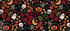 Halloween Skull Mouse Pad, Large Gaming Mat with Flowers and Pumpkins for Desktop Computer, 16x36
