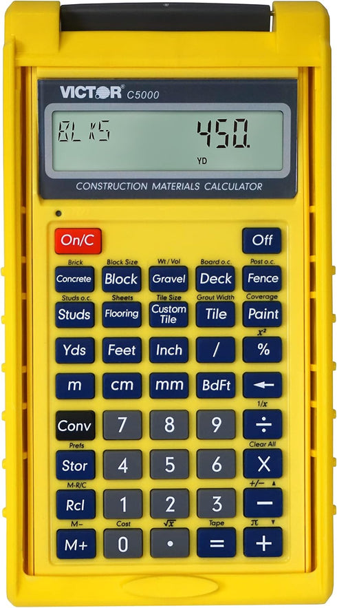 Victor C5000 Construction Materials Calculator, Includes Protective Case for Easy Transport and Storage