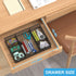 Desk Drawer Organizer Tray, Metal Mesh with 6 Adjustable Compartments, 12 x 8.26 x 1.96 inch, Black, 1 Pack