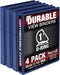 Samsill Durable 1 Inch D Ring Binder, Customizable Clear View Cover, Blue, 4 Pack, Holds 225 Pages