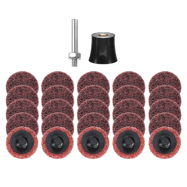 HARFINGTON 26pcs Quick Change Discs Set 1" Roll Lock Sanding Discs with