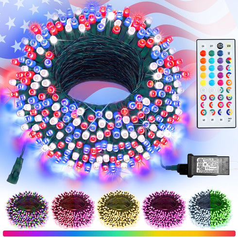 Color Changing Christmas String Lights with Remote, 4 Pack Total 66.6 FT