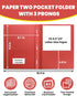 SUNEE 2 Pocket Folders with Prongs (100 Pack, Red), Paper Folders for School Office Home Business
