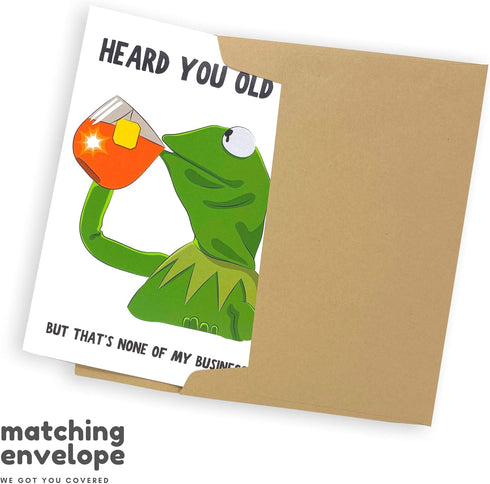 Sleazy Greetings Funny Meme Birthday Card for Him or Her | 30th, 40th, 50th Birthday Card | Old AF Card