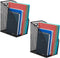 Mind Reader Vertical File Storage Set of 2, Metal Mesh Desktop Organizer, 6.25" L x 10" W x 12.5" H, Black