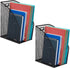 Mind Reader Vertical File Storage Set of 2, Metal Mesh Desktop Organizer, 6.25" L x 10" W x 12.5" H, Black