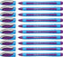 Schneider Slider Memo XB Ballpoint Pen, 1.4 mm, Light Blue Barrel, Violet Ink, Box of 10 (150208)