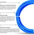 TAILONZ PNEUMATIC Air Line, 3/8 inch OD Blue Nylon Tube, 32.8ft Air Brake Tubing Hose