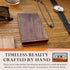 Cassette 1520 34 UNIC Retro Tape Business Card Holder Natural Walnut Wood Vintage Design, Holds Business Cards