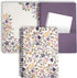 Steel Mill & Co Cute Floral Mini Spiral Notebook, 8.25" x 6.25" Journal with Durable Hardcover, 160 Lined Pages, Purple