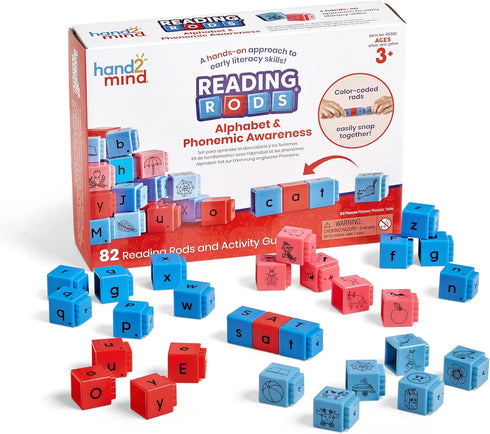 hand2mind Reading Rods Alphabet & Phonemic Awareness, Word Building Activities, Letter Blocks,