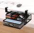 Sliding Under Desk Drawer Organizer with 2 Drawers, No Drilling, Metal Clamp for Home & Office Storage