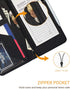 5 9 Mymazn X Server Book for Waitress with Magnetic Closure, Zipper Pocket and Pen Holder (Black)
