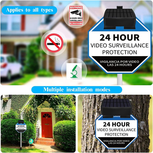 OOSSXX Solar Power Deck LED Light Clip-On Security Sign Spotlight (Max 14 Hours Working, Large Capacity Battery)