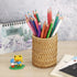 BTSKY Handmade Rattan Pen Cup, Multi-Functional Woven Basket, Desk Pencil Holders, Makeup Brush Holder, Office & Home