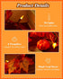 11FT 50 Bulbs VCOKEN Fall Garland With Lights - Connectable Maple Leaves With Pumpkin, Plug-in Decor for Outdoor Indoor