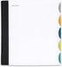 Mintra Office Durable PREMIUM Spiral Notebook, White, 5 Subject, 8.5in x 11in, Fabric Covered Coils