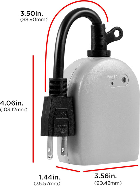 1 Pack, 53634 UltraPro Outdoor Outlet Timer, Dusk-to-Dawn Sensor, Single Outlet Light , Simple Automation