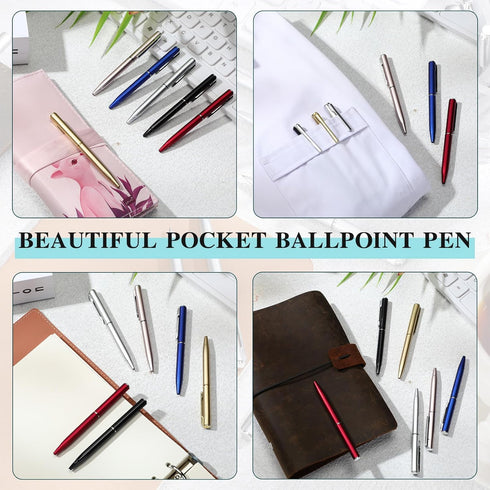Teling 72 Pcs Mini Ballpoint Pens, 4 Inch Short Bulk Pens for Notebook and Signature Notepads