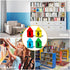 4Pcs FYSUIMU Back to School Wood Bookends Non Skid Book Stoppers Colorful Crayon Shape Wooden Book Stands for Heavy