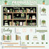 Set Bookshelf Bulletin Board Plant Greenery Classroom Decorations Reading Library Bulletin Board Potted Bookshelf Paper