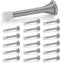 Ravinte Door Stoppers, 18 Pack Satin Nickel Spring Door Stops with Rubber Bumper for Bottom of Door