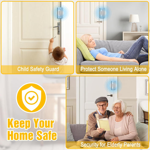 2 Pack, 3" 1000 lbs Home Security Door Locks Metal Door Reinforcement Lock, Withstands of Impact for Inward Swing