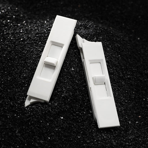 White Plastic Tilt Latch Pairs, Snap-In Spring Loaded Sliding Window Accessories, 20 Pieces