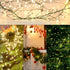 Operated,20Ft 200LED White,2 Pack FairyGlim Outdoor Fairy Lights Battery Green Copper Wire Cluster Lights