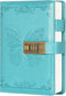 Billtigif Diary with Lock, Journal for Women Girls, Vintage Lock Journal, Refillable Personal Notebook, 5.3" x 7.8",