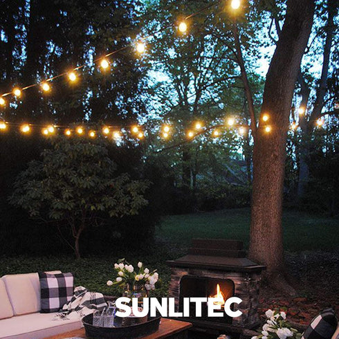 Sunlitec 25 Bulbs 27 (25 Bulb) Solar String Lights Waterproof LED Indoor/Outdoor Hanging Umbrella Lights with - Ft