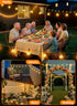 50FT 25 2200K Outdoor String Patio Lights, LED Patio Lights Waterproof, Connectable Shatterproof Hanging Outside String