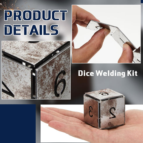 3 Pieces Dice Welding Kit, Mild Steel Triangle Plate for Beginners, DIY Welding Equipment, 3 Styles (1.5 Inch)