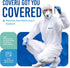 6 Medtecs Hazmat Suits - Sizes Options - Disposable Coveralls Suit, Medical Protective Coverall PPE Hazmat Suits