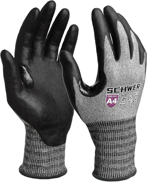 Schwer AIR-SKIN Cut Resistant Gloves AR5918, Lightweight Level 5 Wire Metal Gloves for Refined Work
