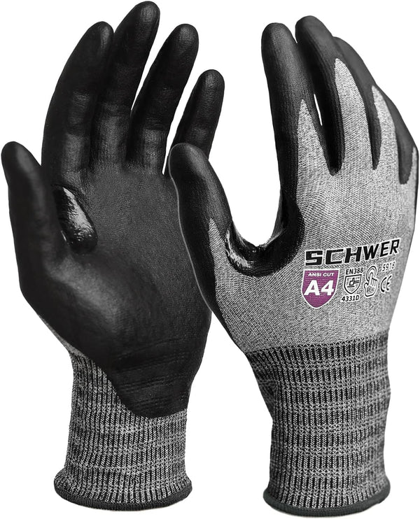 Schwer AIR-SKIN Cut Resistant Gloves AR5918, Lightweight Level 5 Wire Metal Gloves for Refined Work
