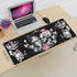 Skull Hippie Mushroom Moth Moon Gaming Mouse Pad XL, Large Extended Desk Pad, Long Nonslip Rubber Mat